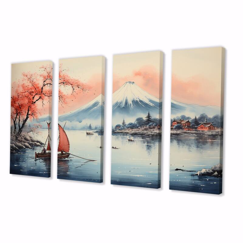 Designart "Masterpiece The Great Wave Of Kanagawa I" Landscapes Multipanel Wall Art Print set